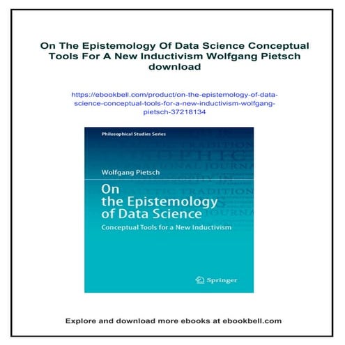 On The Epistemology Of Data Science Conceptual Tools For A New ...
