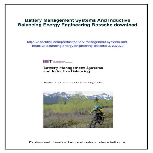 Battery Management Systems And Inductive Balancing Energy Engineering Bossche