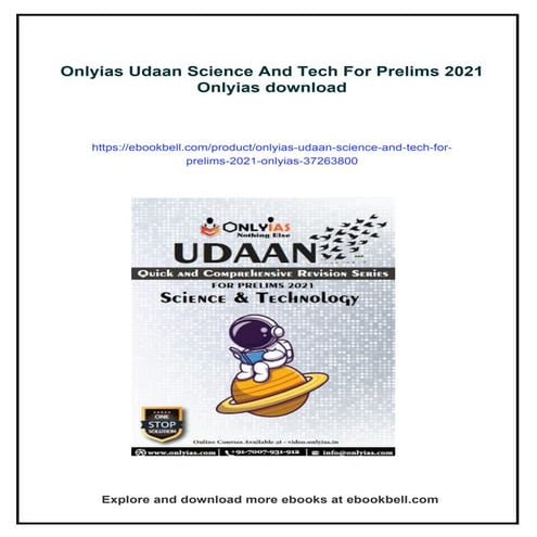 Onlyias Udaan Science And Tech For Prelims 2021 Onlyias | PDF