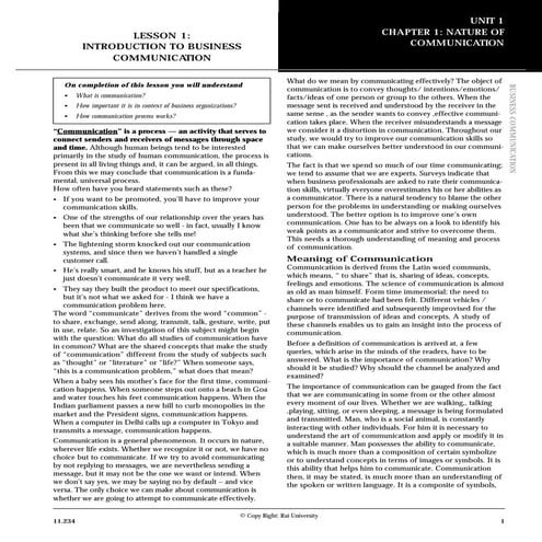 18635830 lesson-1-introduction-to-business-communication