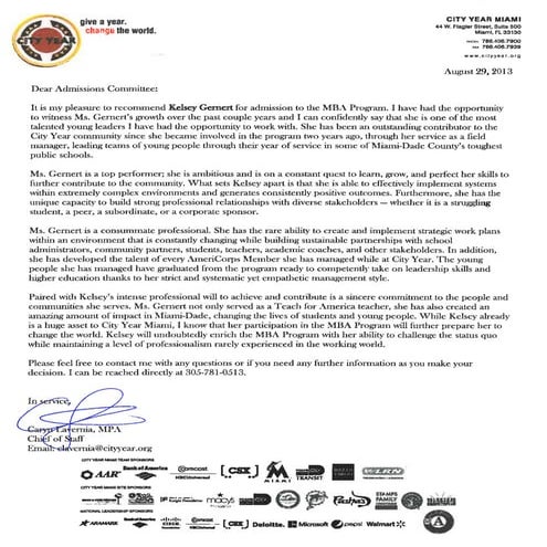MBA Letter Of Reccomendation Emani Jerome | PDF