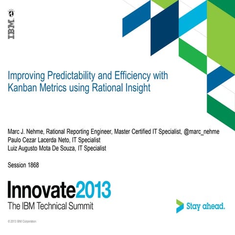 Improve Predictability & Efficiency with Kanban Metrics using IBM Rational In...