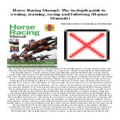 Download⚡[PDF] Horse Racing Manual The in-depth guide to owning ...