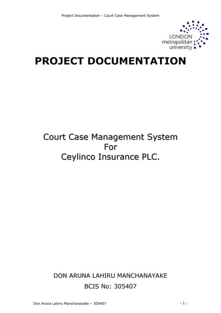 Court Case Management System