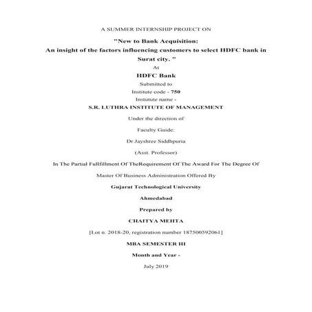 New to Bank Acquisition