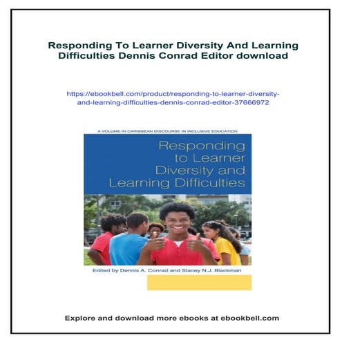 Responding To Learner Diversity And Learning Difficulties Dennis Conrad ...