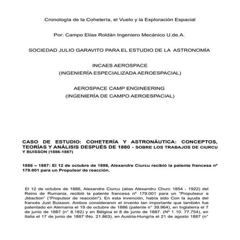 1886 -1887-El 12 de octubre de 1886 Alexandre Ciurcu recibió la patente franc...