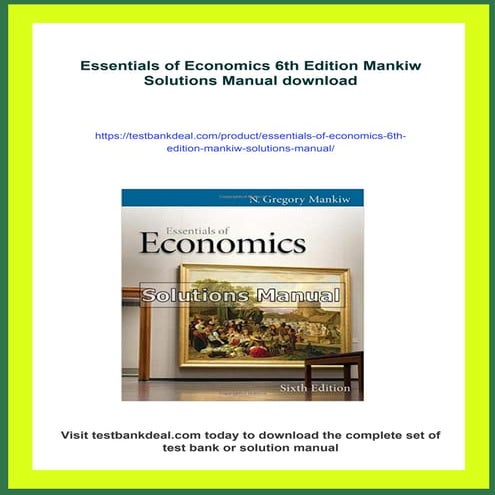 Essentials of Economics 6th Edition Mankiw Solutions Manual