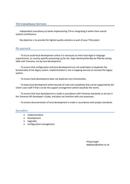 An Overview of Temenos T24 Functional and Technical | PPTX