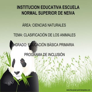 CLASIFICACIÓN DE LOS ANIMALES