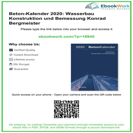 Beton-Kalender 2020: Advanced Construction and Design in Hydraulic ...