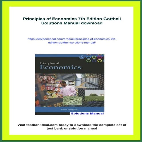 Principles of Economics 7th Edition Gottheil Solutions Manual