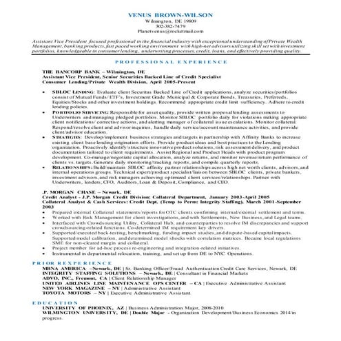 Brown-Wilson 2016 Resume
