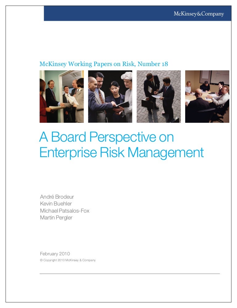 A Board Perspective On Enterprise Risk Management