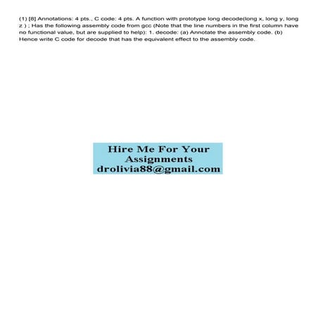 1 8 Annotations 4 pts C code 4 pts A function with .pdf