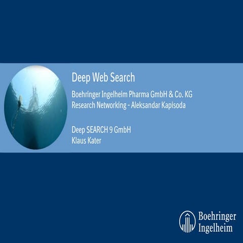 II-SDV 2016 Aleksandar Kapisoda, Klaus Kater - Deep Web Search