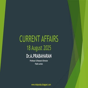 18  August 2025  Current Affairs by Dr. A. Prabaharan.pptx