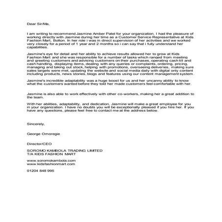 Employment Reference (1)