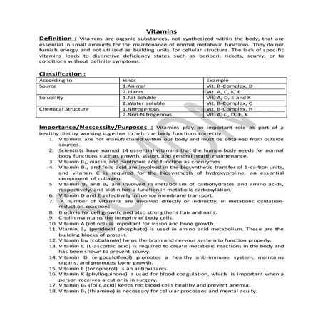 Vitamins Summary .pdf