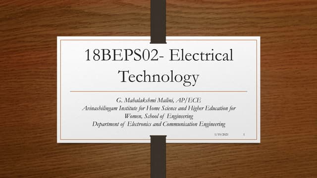 18 beps02  electrical technology