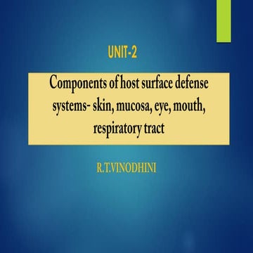 components of host surface defense system