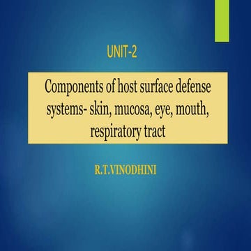 components of host surface defense system