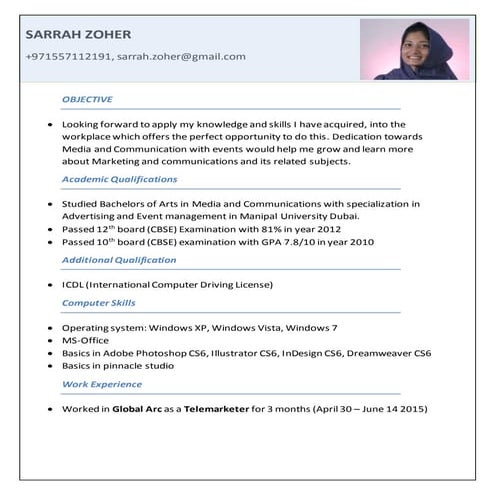 Sara T M CV 2016 | DOCX