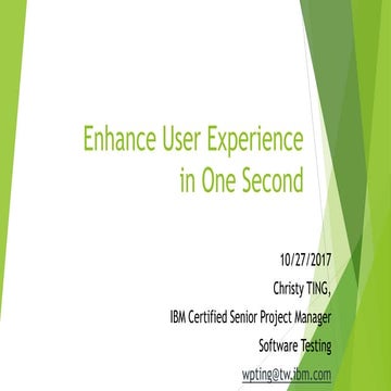 Enhance User Experience in One Second