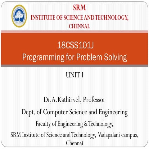 Programming for Problem Solving | PDF