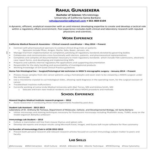 Rahul Resume - RA CV