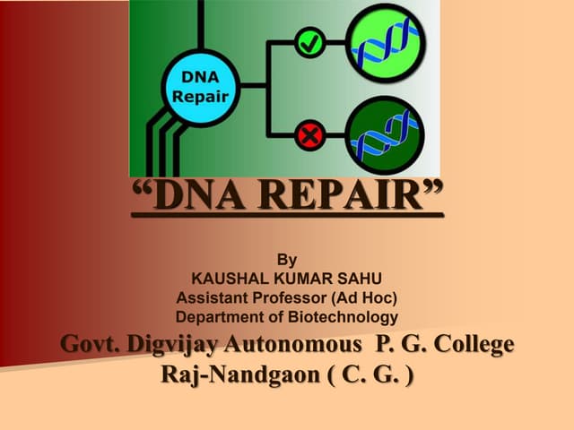 DNA repair by kk sahu