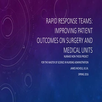 Roles of the medical and nursing staff during emergency codes | PPTX