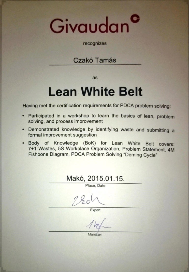 Lean white belt