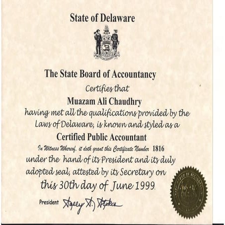 CPA Certificate | PDF