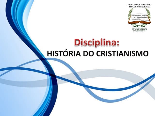 Disciplina História do Cristianismo