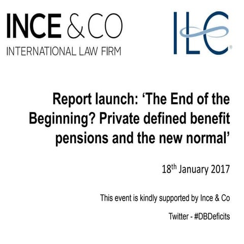 The end of the beginning: Private defined benefit pensions and the new normal