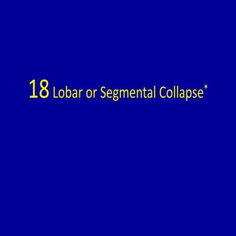 18 lobar or segmental collapse