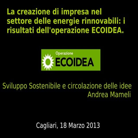 Sviluppo Sostenibile e circolazione delle idee 