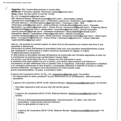 18 nov 2010   riunione a pabillonis statuto e nuovo esecutivo