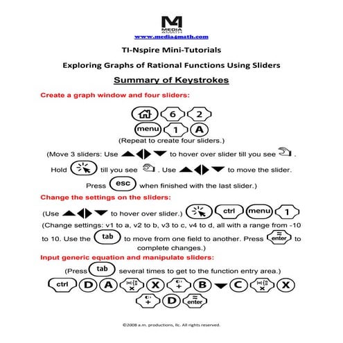 18 rational functionssliders