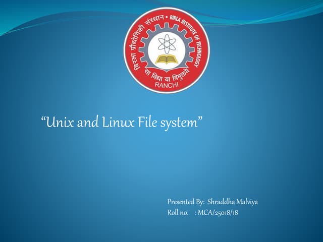 Unix & Linux File System in Operating System