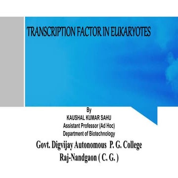 transcription factor by kk sahu
