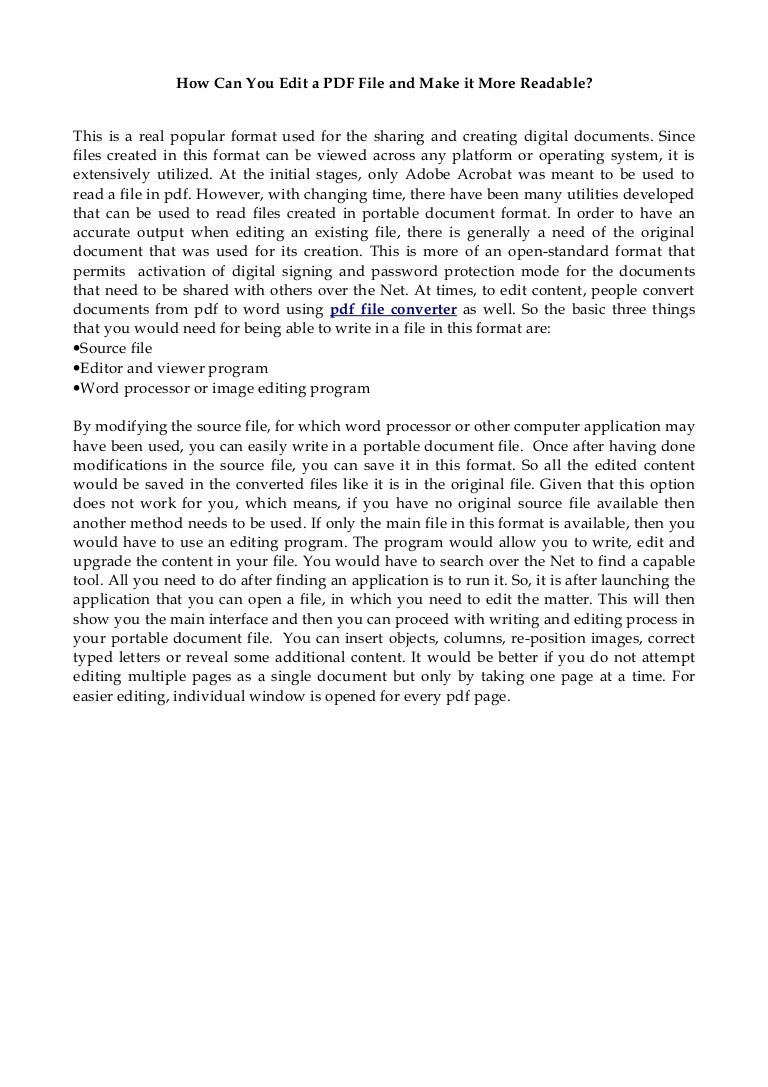 Can You Edit A Pdf >> How Can You Edit A Pdf File And Make It More Readable Can You Edit A Pdf >> How Can You Edit A Pdf File And Make It More Readable