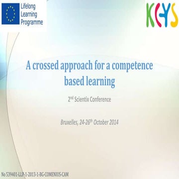 A crossed approach for a competence-based learning , Michela Tramonti