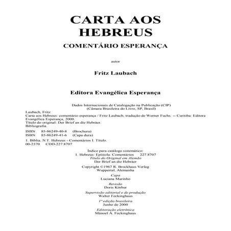 19.hebreus   comentário esperança