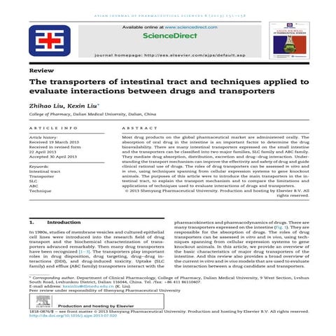19.los transportistas del tracto intestinal y las técnicas que se aplican par...
