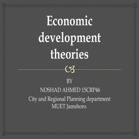 19.economic development theories