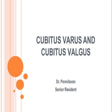 Cubitus varus and valgus