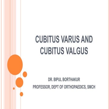 Cubitus varus and valgus