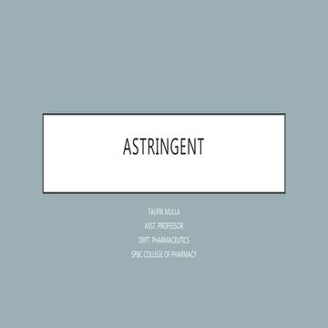 ASTRINGENT